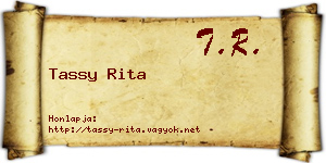 Tassy Rita névjegykártya